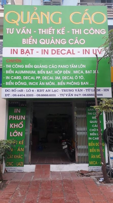 Thi công biển hiệu quảng cáo tại Từ Liêm, Hà Nội